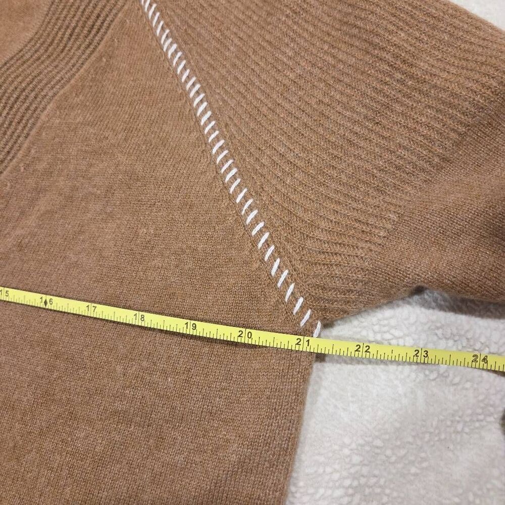 Veronica Beard Preta V-Neck Cashmere Sweater, camel size M - Picture 10 of 13